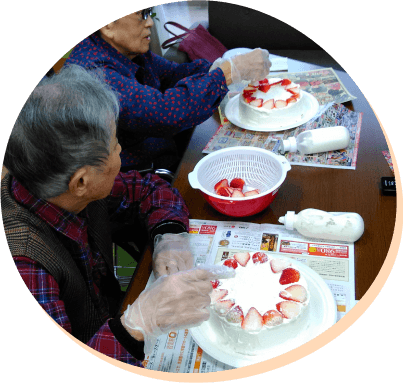 誕生日会のケーキ作り