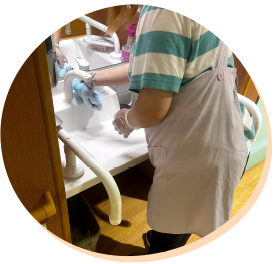 施設洗面台清掃